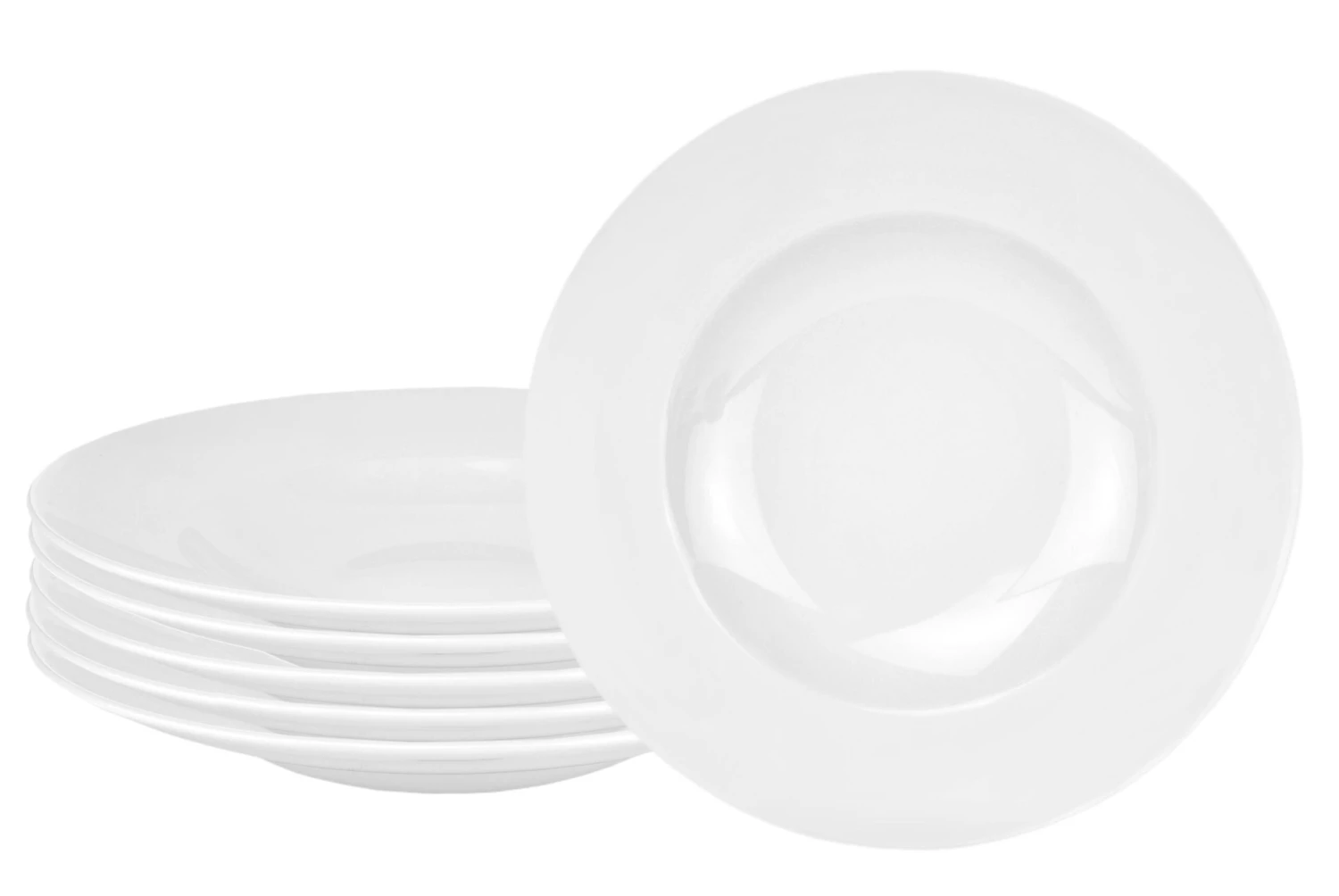 Pastateller Teller Casa Porzellan Weiß Rund Ø 30,5 X H 6 Cm 3 Pastateller Teller Casa Porzellan Weiß Rund Ø 30,5 X H 6 Cm – Bild 3