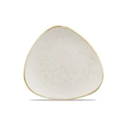 Stonecast Dreieckiger Teller Barley White ø26,5cm Weiß (12 Stück) Von CHEFGASTRO