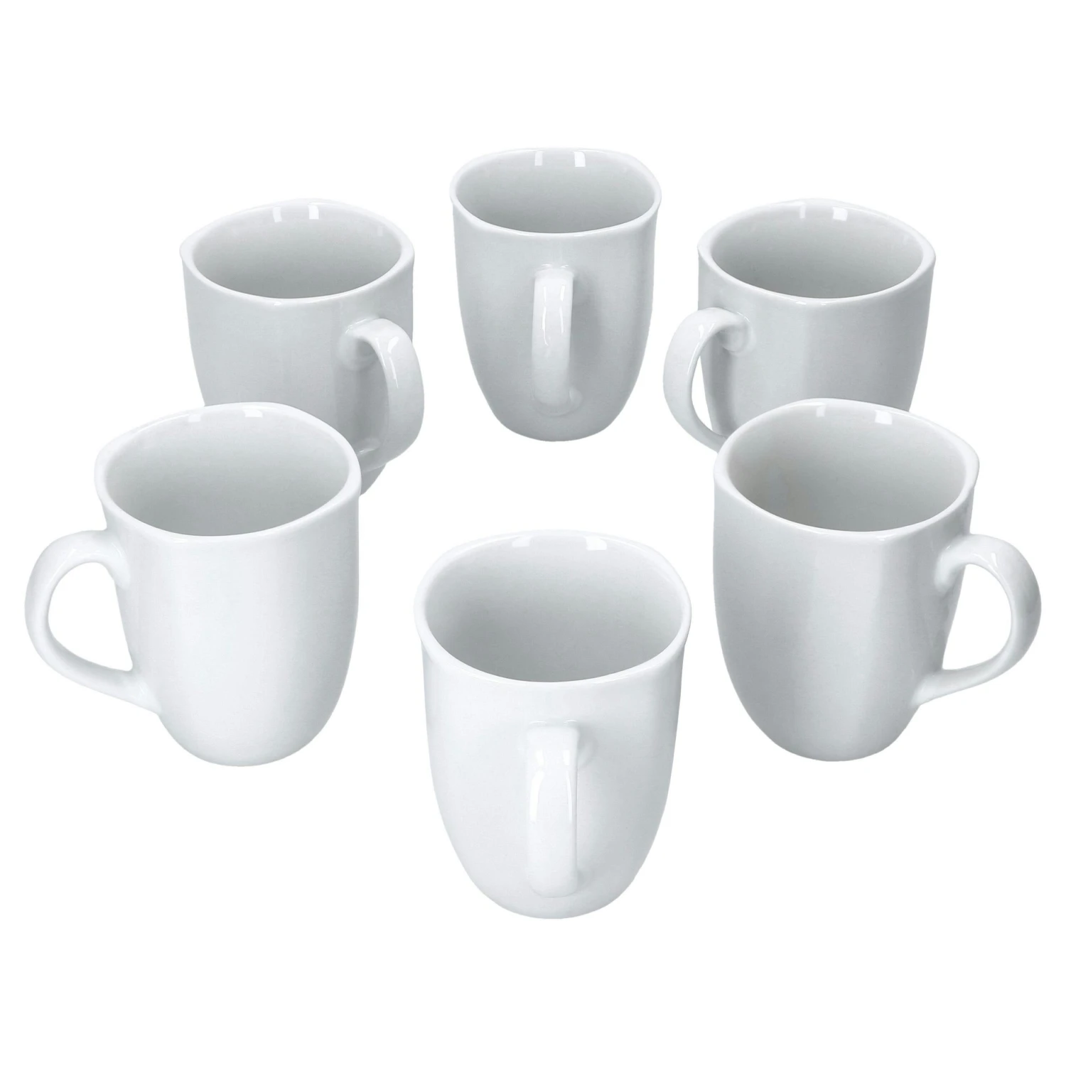 6er Set Kaffeebecher Palazzo 33cl - Kaffeetasse Aus Weißem Porzellan Mit Dekor-Kreisen In Grau Und Dunkelrot 4 6er Set Kaffeebecher Palazzo 33cl - Kaffeetasse Aus Weißem Porzellan Mit Dekor-Kreisen In Grau Und Dunkelrot – Bild 4