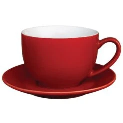 Olympia Cafe Untertassen Rot 15,8cm -Tischzauber Verkaufsgeschäft 0f133c94 44b7 4f18 bc84 5b099a9cf055