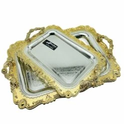 Almina 2-teiliges Teeservierteller Set Verschiedene Größen Silber AL-0962-2-S -Tischzauber Verkaufsgeschäft 2d483ad4 6345 4070 b8e4 1ca9c0c5e694