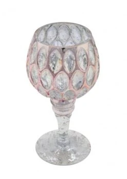 NEU Glaskelch, Blau / Silber, Ø 10,5 Cm / Höhe: 20 Cm, "Germany", Handgefertigt -Tischzauber Verkaufsgeschäft 33749375 dbf7 48f0 9bb6 31ecbdc9b234 1