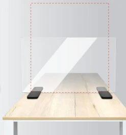 Vierhaus Prevent Infektionsschutz Tisch II Schwarz, Kunststoff