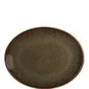 6x Servierplatten Speiseteller Porzellan Geschirr Oval Braun Bonna Ore Tierra Moove 36x28cm Kantenschutz