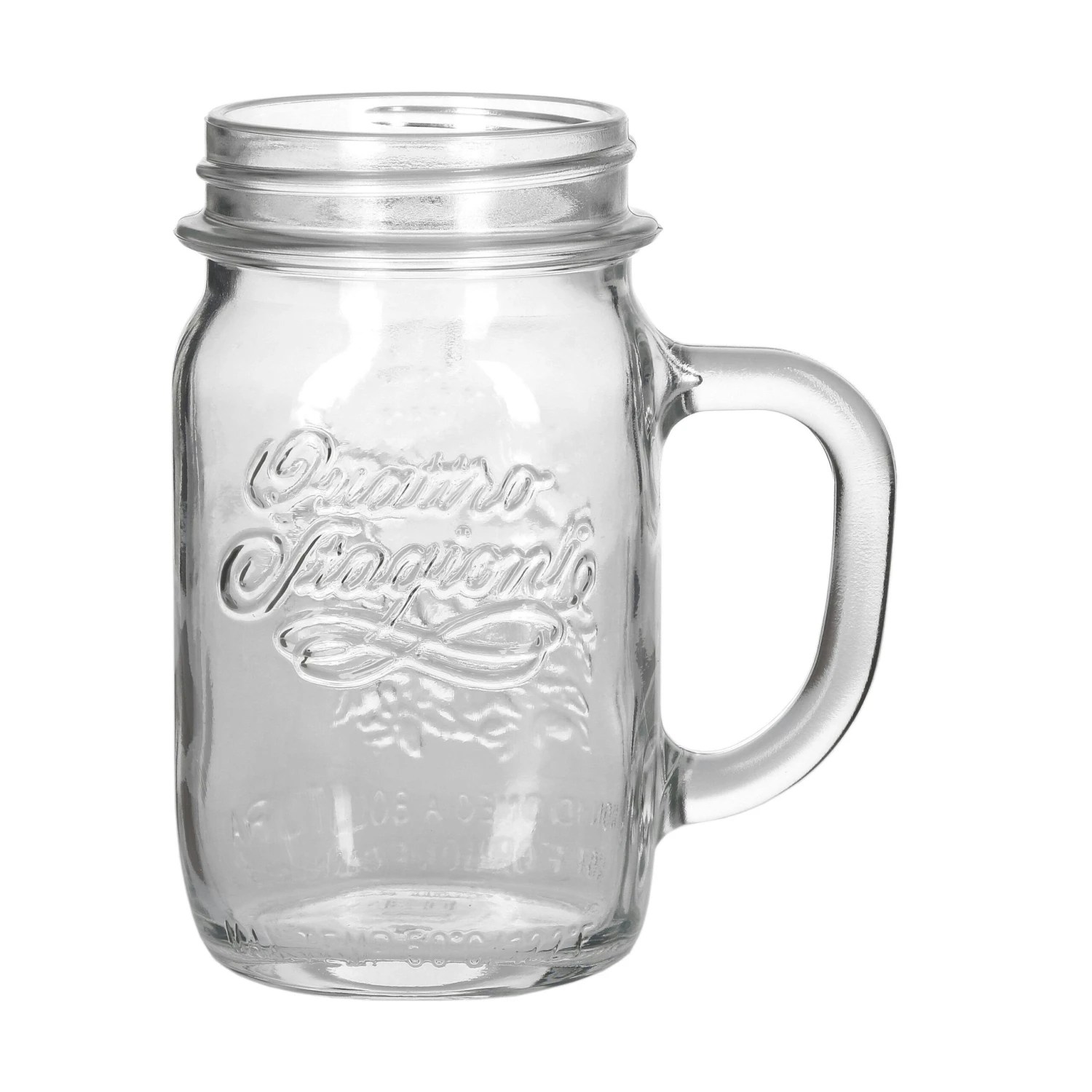 4er Set Trinkglas Mit Henkel Und Deckel Original Quattro Stagioni Glas 0,415L - Inkl. Bormioli Rezeptheft 6 4er Set Trinkglas Mit Henkel Und Deckel Original Quattro Stagioni Glas 0,415L - Inkl. Bormioli Rezeptheft – Bild 6