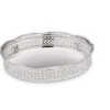 Galerie-Tablett Rund D 26,5cm, H 5,0cm Versilbert