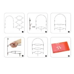 EGenuss 2-er Set Serviergestelle Für Teller Mit 3 Ebenen | Telleretagere Aus Hochwertigem Edelstahl Mit Rutschfesten Gummifüßen -Tischzauber Verkaufsgeschäft 4a55d9cc 6ff0 4f39 aabb 2c24cc798b5d