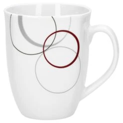 6er Set Kaffeebecher Palazzo 33cl - Kaffeetasse Aus Weißem Porzellan Mit Dekor-Kreisen In Grau Und Dunkelrot 12 6er Set Kaffeebecher Palazzo 33cl - Kaffeetasse Aus Weißem Porzellan Mit Dekor-Kreisen In Grau Und Dunkelrot -Tischzauber Verkaufsgeschäft 4f10a835 0c53 4a0b ac71 3173295d00c3