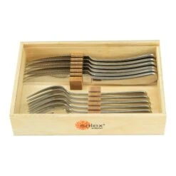 Solex Julia Steakhousebesteckset 12 Teilig Für 6 Personen In Holzbox