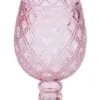 NEU Glaskelch, Rosa, Mundgeblasen, 12,5 X 12,5 X 30 Cm, "Germany", Handgefertigt