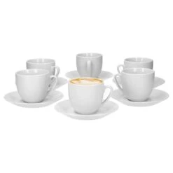 6er Set Kaffeetasse Mit Untertasse Trend