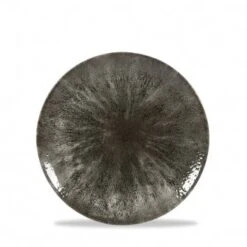 12 X Teller Flach Coup 16,5cm STONE Quartz Black