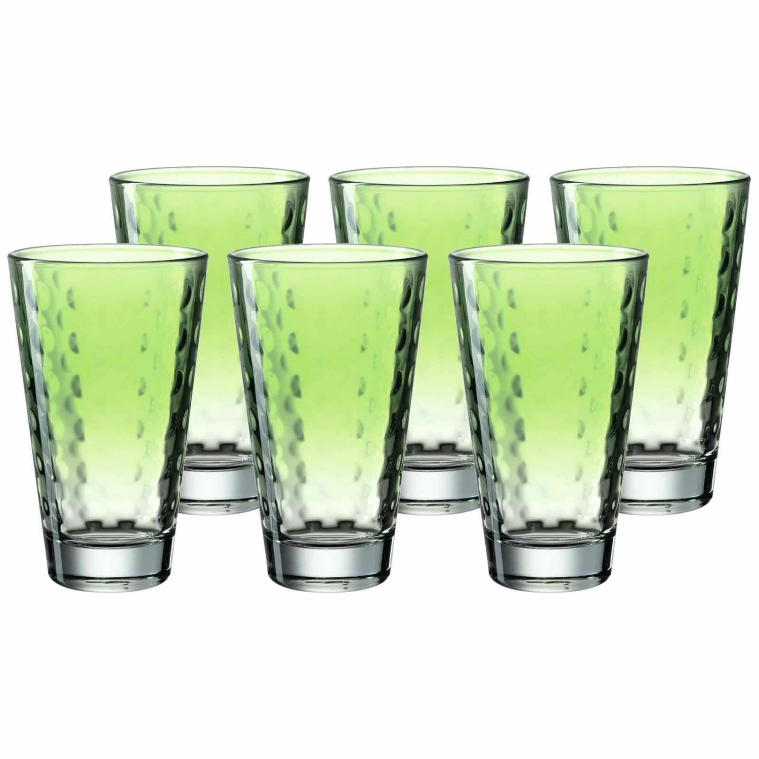 Leonardo OPTIC Trinkglas Groß 300 Ml Pastell Grün 6er Set 1 Leonardo OPTIC Trinkglas Groß 300 Ml Pastell Grün 6er Set
