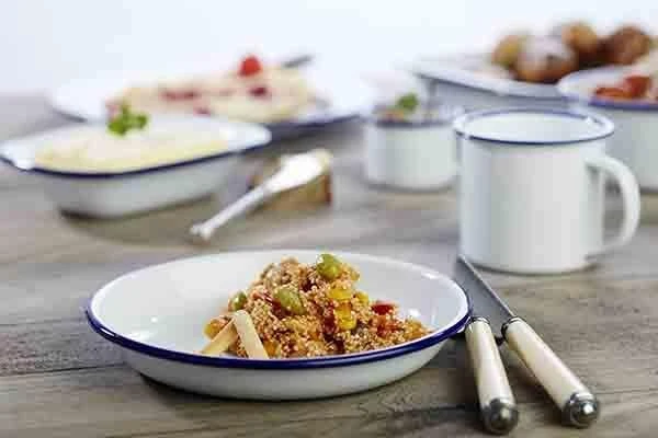 APS Teller/Speiseteller/Deko-Teller/Emaille-Teller, Tief -ENAMELWARE-Ø 24 Cm, H: 3,5 Cm, 0,85 Liter 6 APS Teller/Speiseteller/Deko-Teller/Emaille-Teller, Tief -ENAMELWARE-Ø 24 Cm, H: 3,5 Cm, 0,85 Liter – Bild 6