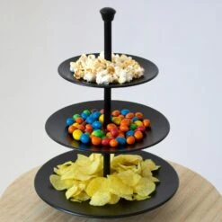 Etagere 3 Ebenen Ø25/20,5/16,5xH36,5cm Metall Schwarz -Tischzauber Verkaufsgeschäft e5baa286 c802 4731 a2a8 a98826aade18