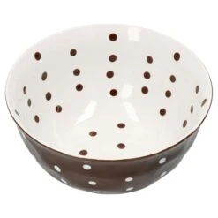 9tlg Set 6x Müslischale + Salatschüsel 24cm + Salz & Pfeffer Braun Weiß Gepunktet -Tischzauber Verkaufsgeschäft f07e0461 e79e 4088 a4e1 129c62193ce9