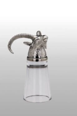 Schnapsglas Steinbock H 11,0 Cm D 4,5 Cm, 4 Cl Edelstahl